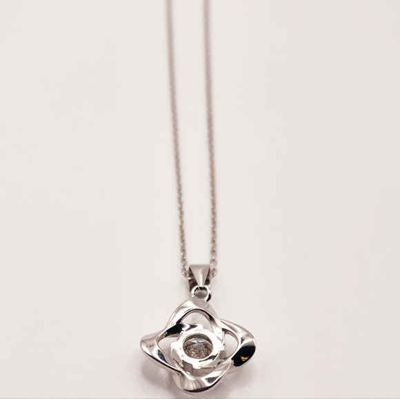 Moissanite Love Knot Pendant - Picture 8 of 8